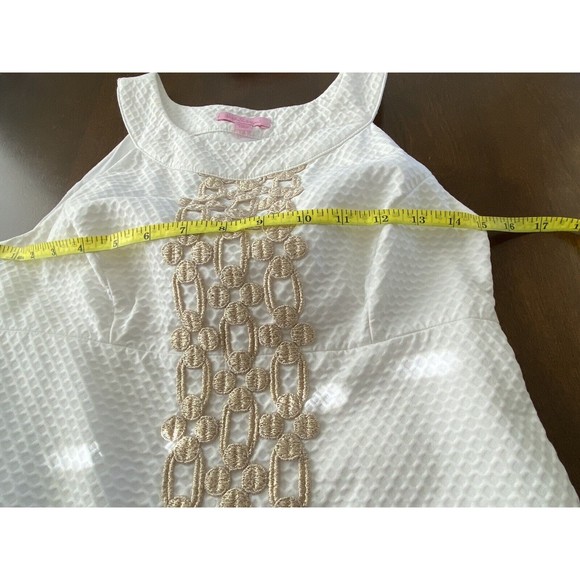 Lilly Pulitzer Jacqueline Shift Dress - Resort White Gold‎ - Size 0 - Picture 9 of 10
